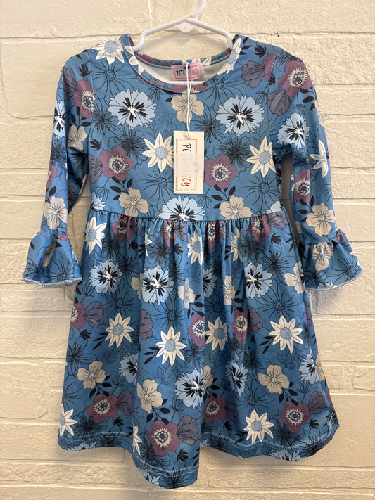 2t NEW Pete & Lucy Blue Bell Sleeve Floral Dress