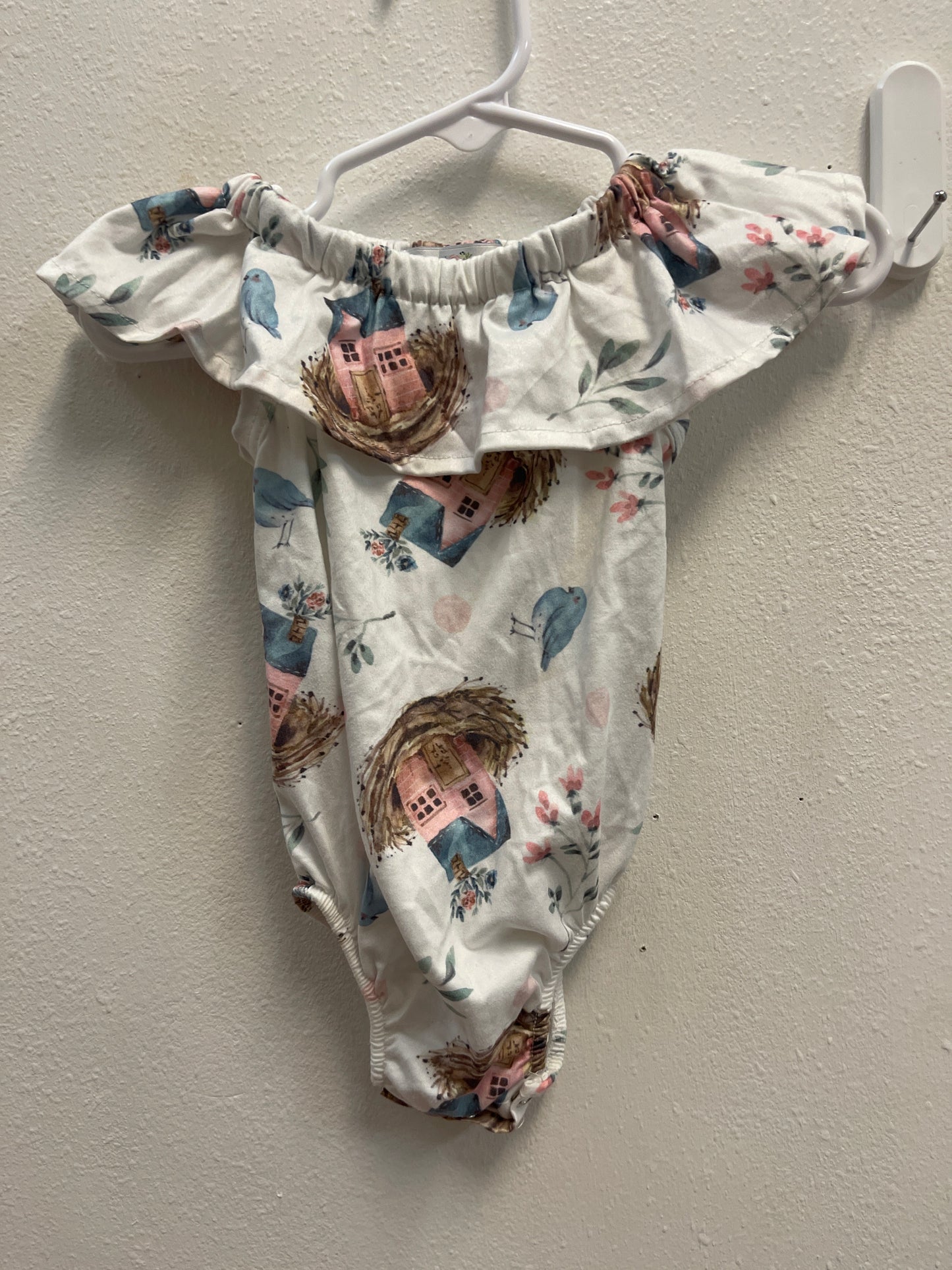 9/12m Bailey Blossoms Bird Nest Romper