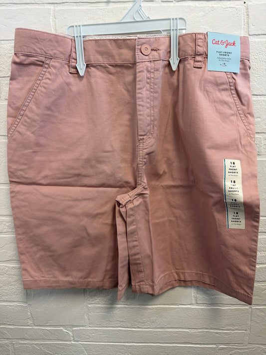 18 NEW Flat Front Shorts Pink