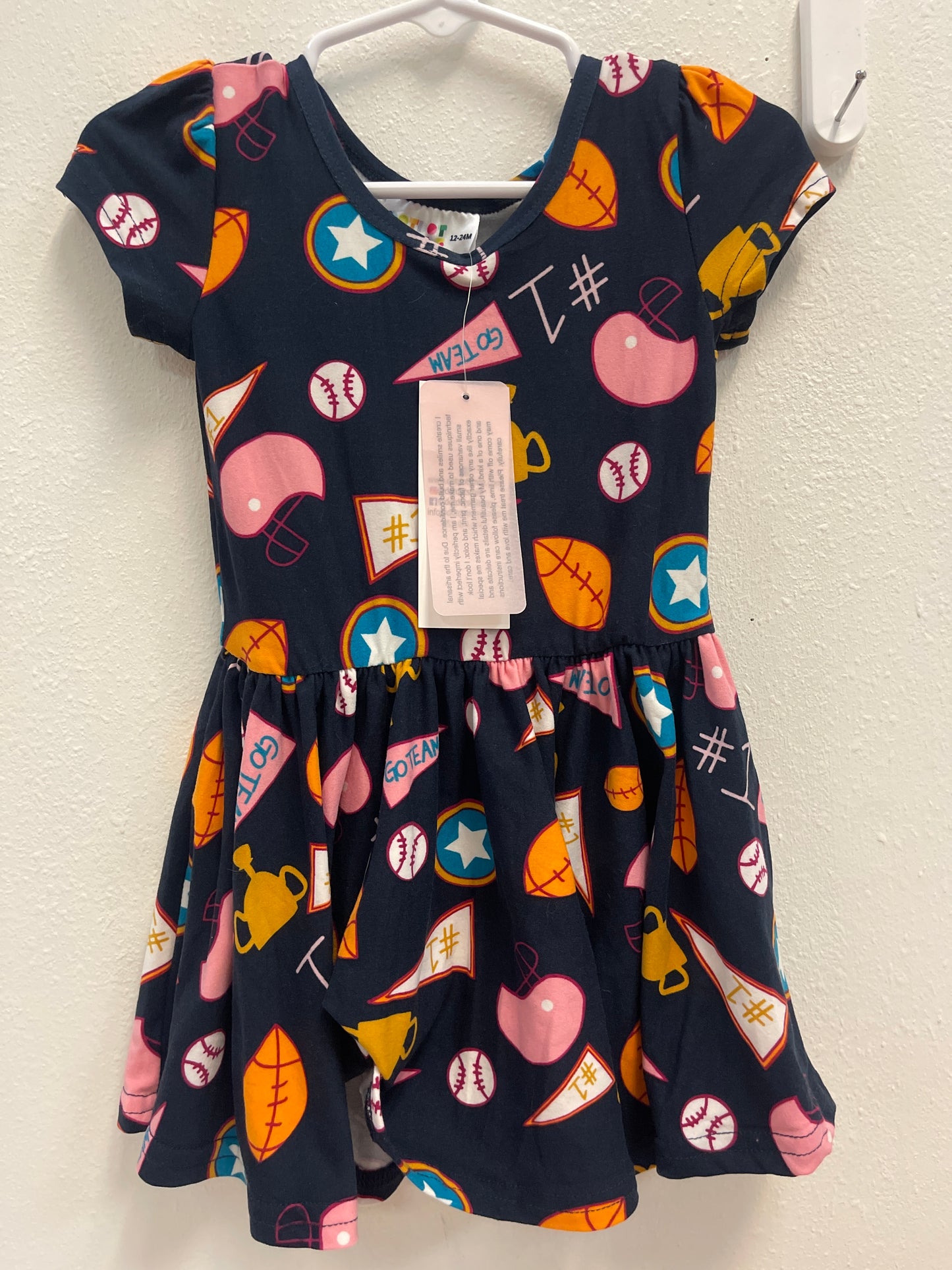 12/24m NEW Dot Dot Smile Go Team Dress