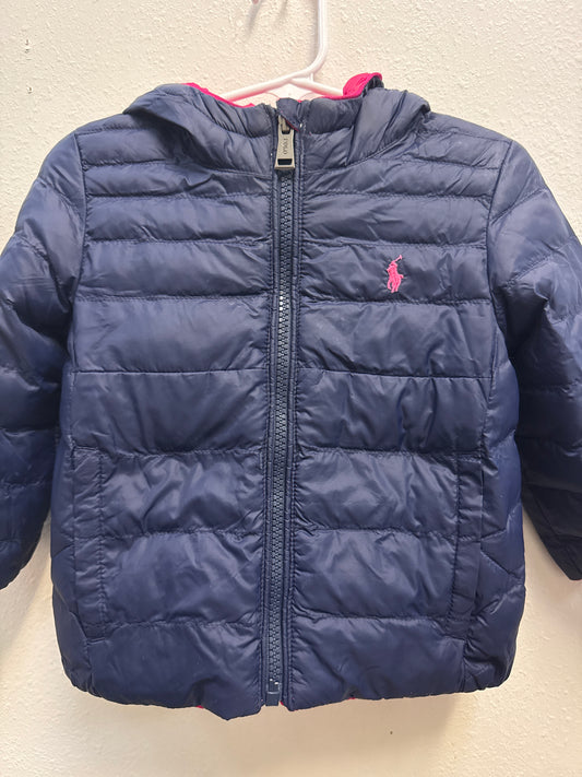 18m Ralph Lauren Polo Navy/Pink Reversible Jacket