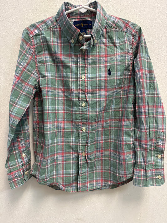6 Polo Ralph Lauren Green Plaid Button Up