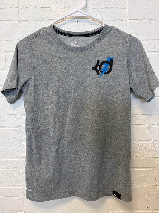 L Nike Gray Blue Lightning Bolt Tee