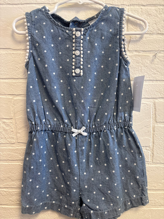 24m Denim PockaDot Short Romper
