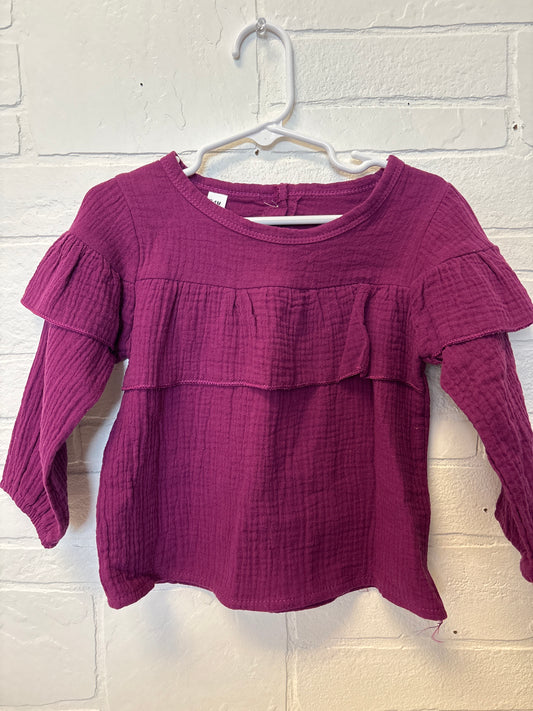 24m New Purple Gauze Top