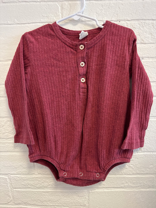 2t Kate Quinn Maroon Longsleeve Romper
