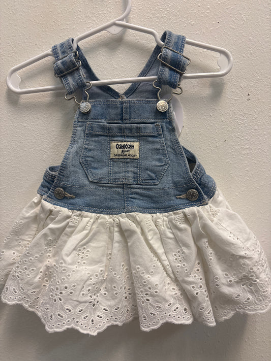 9m Osh Kosh Denim Eyelet Dress