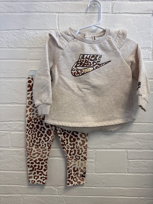 18m Nike Tan Leopard Crewneck/Leggings Set