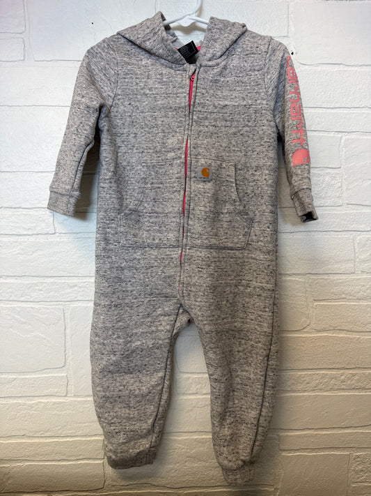 18m Carhartt Gray & Pink Romper