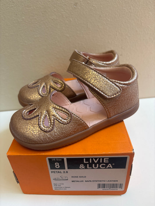 Size 8 New Livie Luca Petal 2.0 Rose Gold