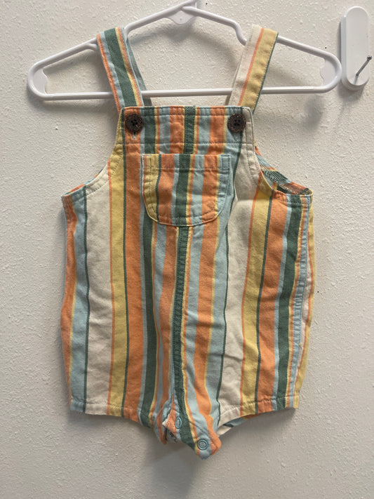 3/6m Little Navy Stripe Shortall
