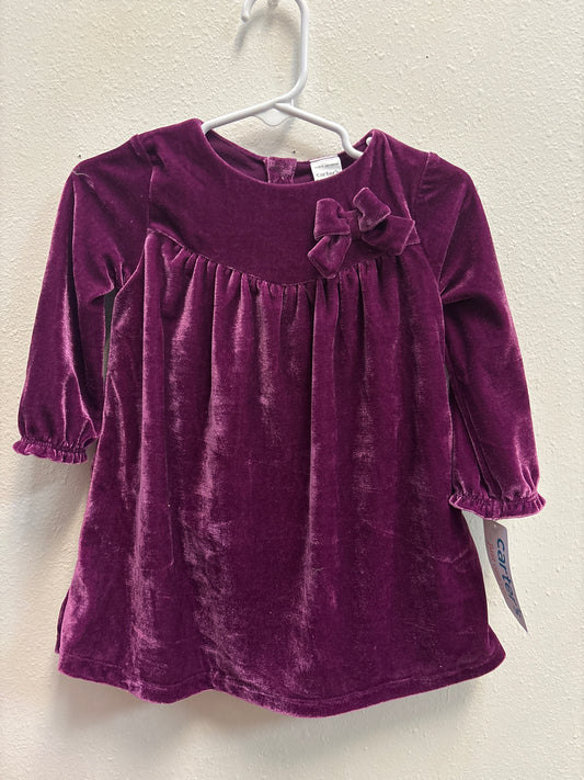 12m New Purple Crushed Velvet Dress
