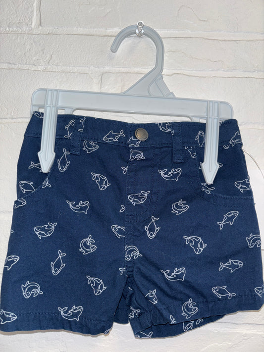 0-3m Dark Blue Whale Jean Short