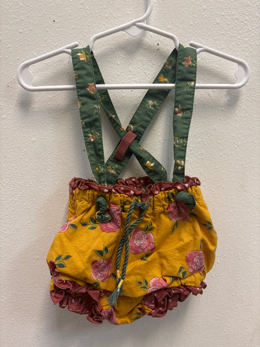 3-6m Matilda Jane Floral Shortalls