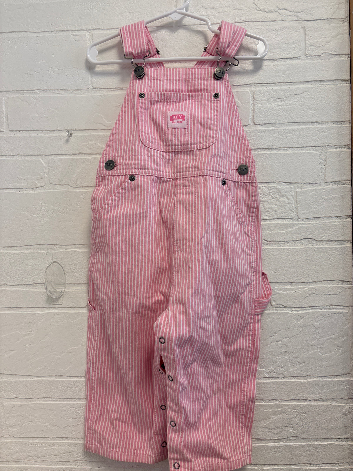 18m Pink Key Overalls