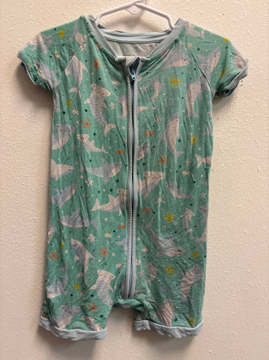 18-24m Little Sleepies Bamboo Sharks Pajama Sleeper