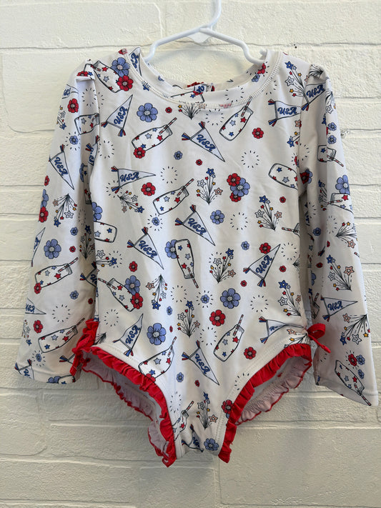 5-6 Dream Big Little Co. USA Flower+Fireworks Swimsuit
