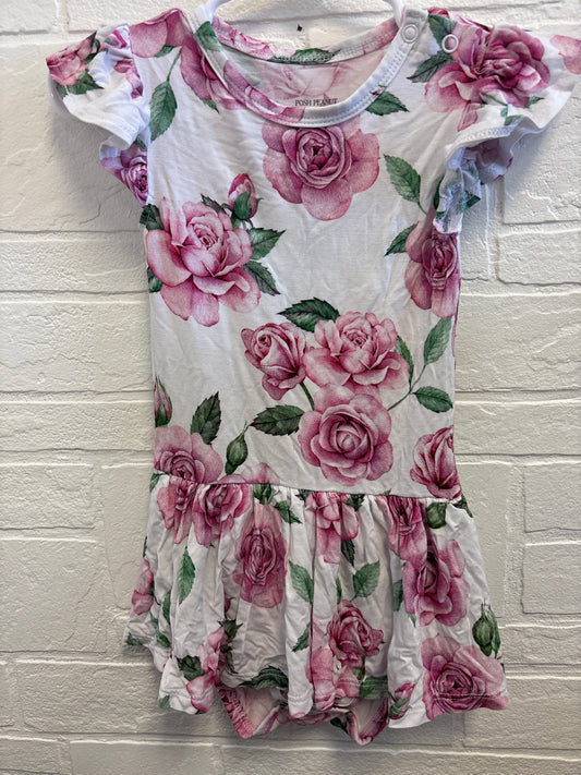 18-24m Posh Peanut Bamboo Roses Romper