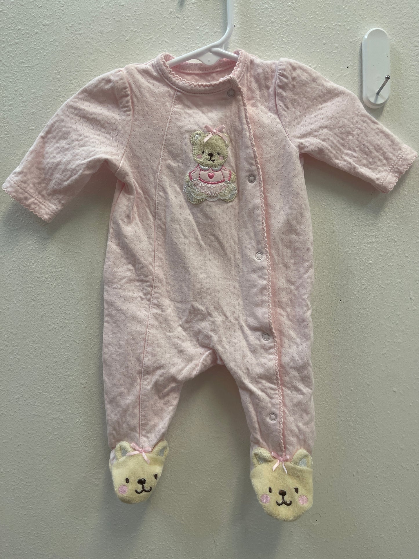 NB Little Me Pink Bear Sleeper