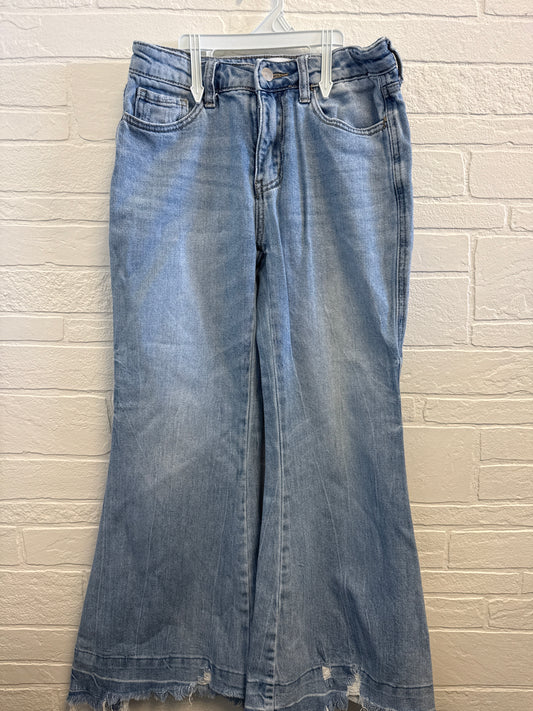 14 Flying Monkey Distressed Wide Leg Jeans
