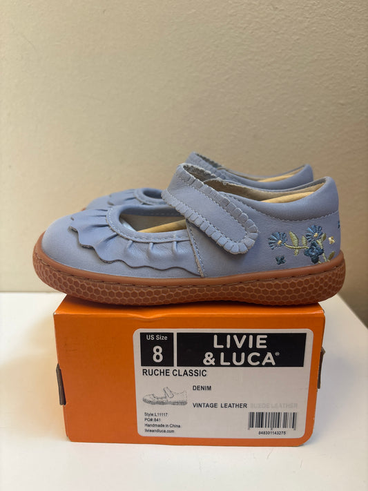 Size 8 New Livie Luca Ruche Classic Denim