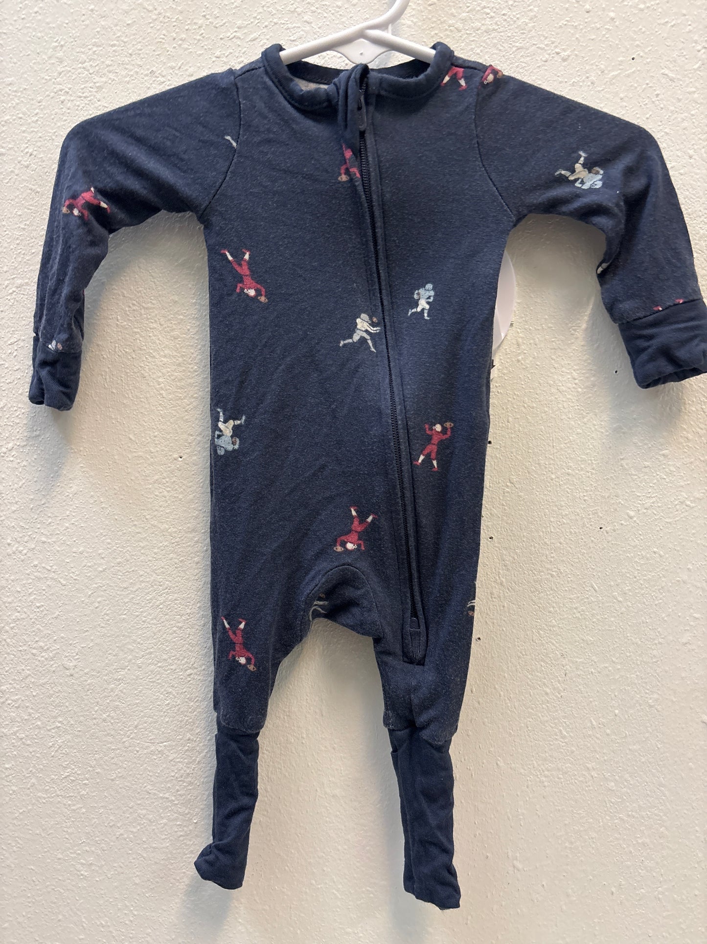 Preemie Bamboo Football Print Sleeper