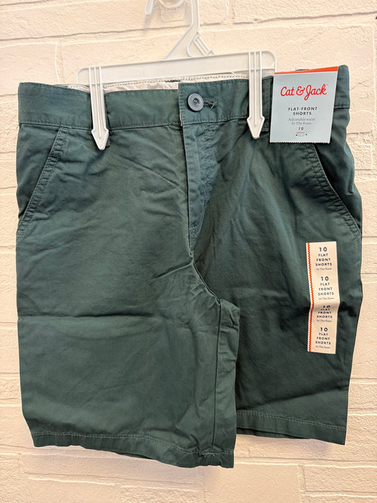 10 NEW Flat Front Shorts Olive Green