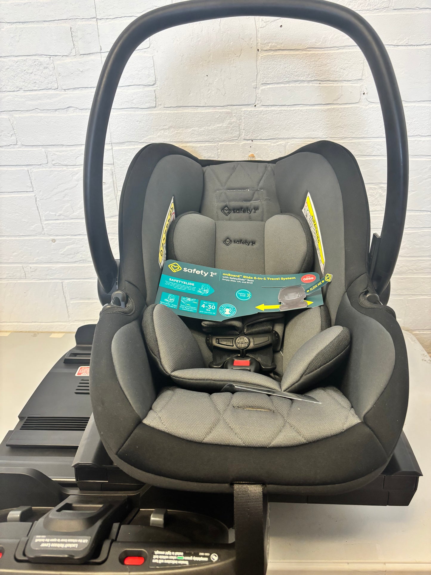 Safety 1st onBoard Slide Infant Car Seat featuring SafetySlide Base