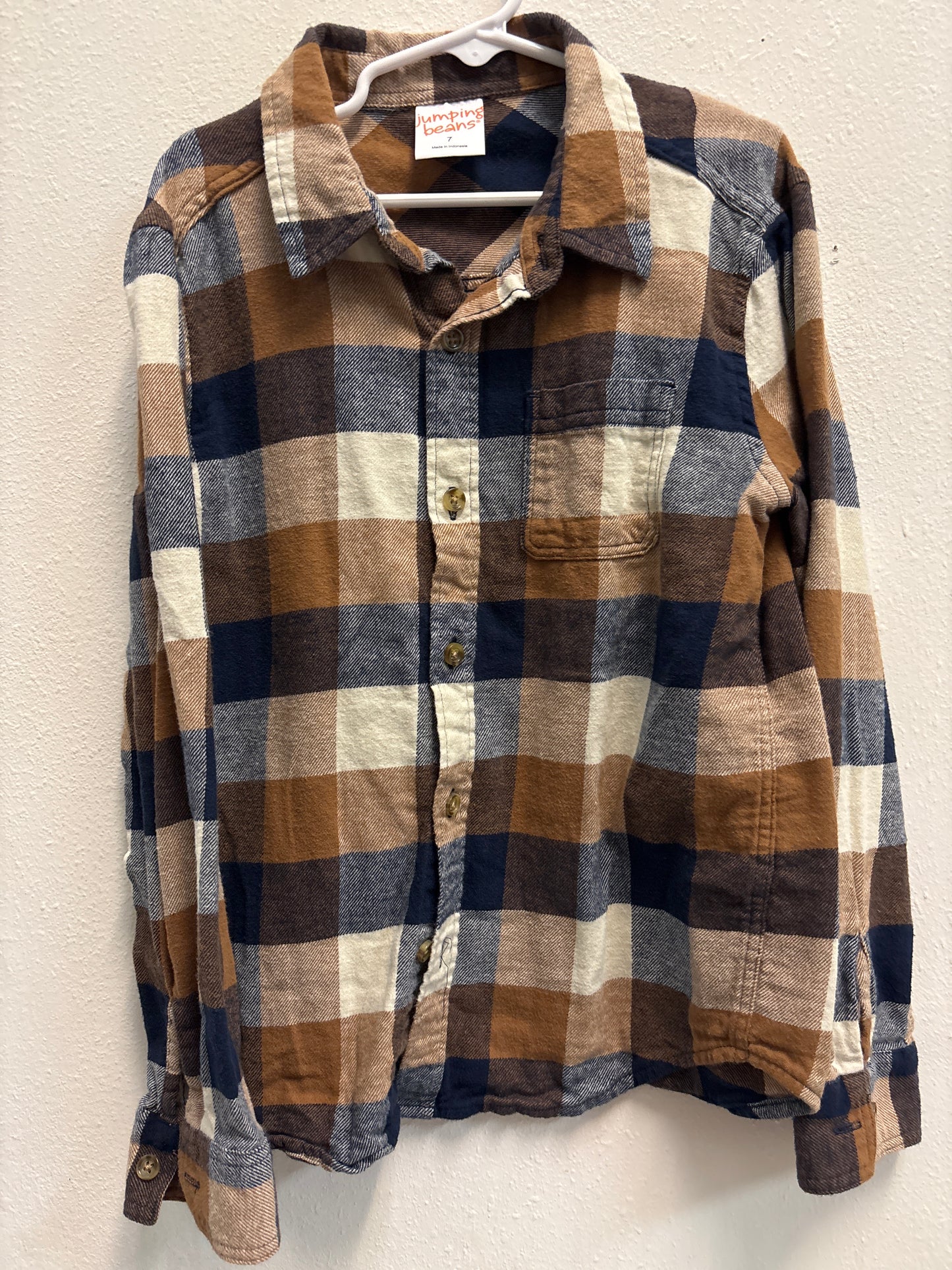 7 Brown Blue Flannel