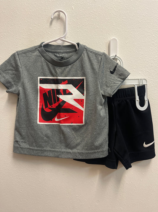 2t Nike 3brand Gray Red Black Set
