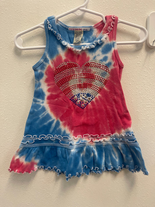 12m Tie Dye + Rhinestone Dress