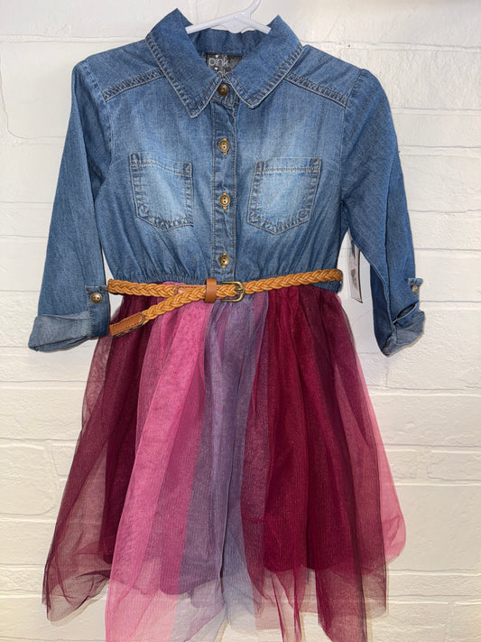 4 NWT Pink & Violet Denim Tulle Dress