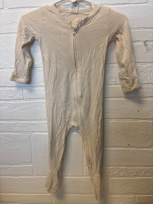 0-3m Kate Quinn Cream Bamboo Pajama Sleeper