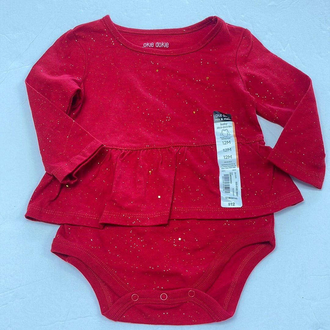 12m NEW Red Sparkle Long Sleeve