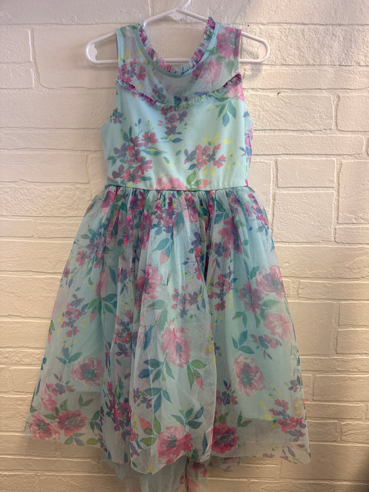4/5 Blue Pink Flower Fancy Dress