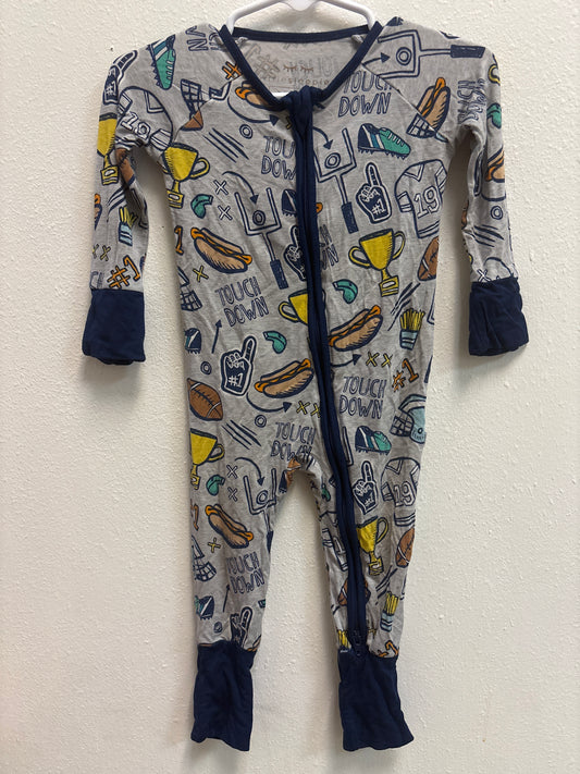 3-6m Little Sleepies Bamboo Touchdown Pajamas