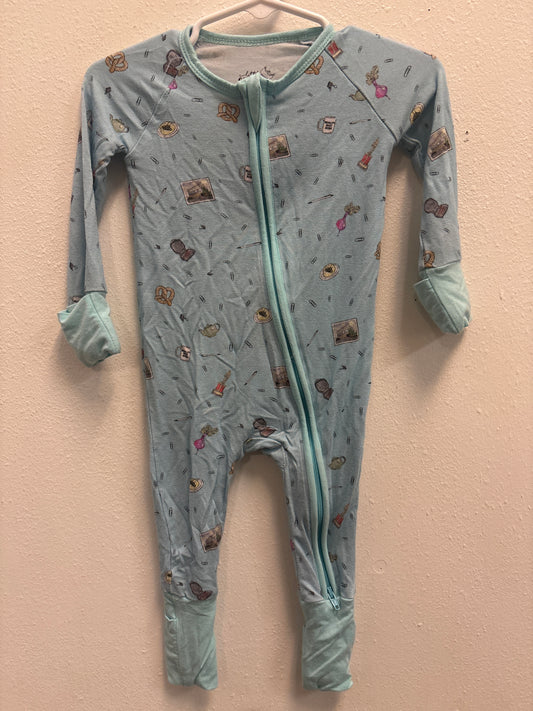 6-12m Food Print Bamboo Sleeper