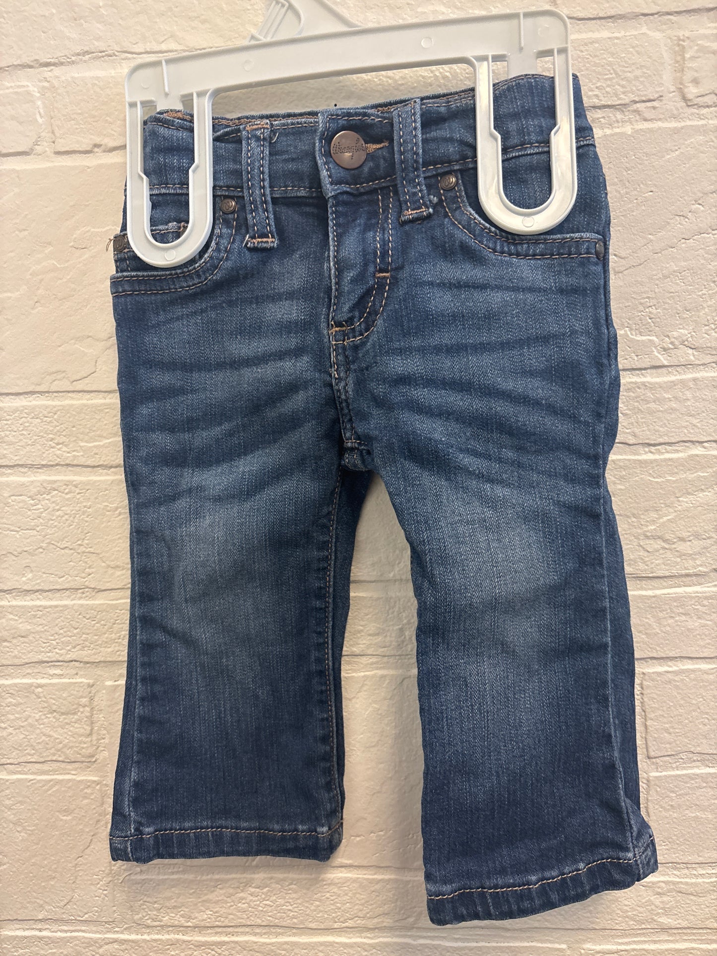 6-9m Girls Leather Patch Wranglers