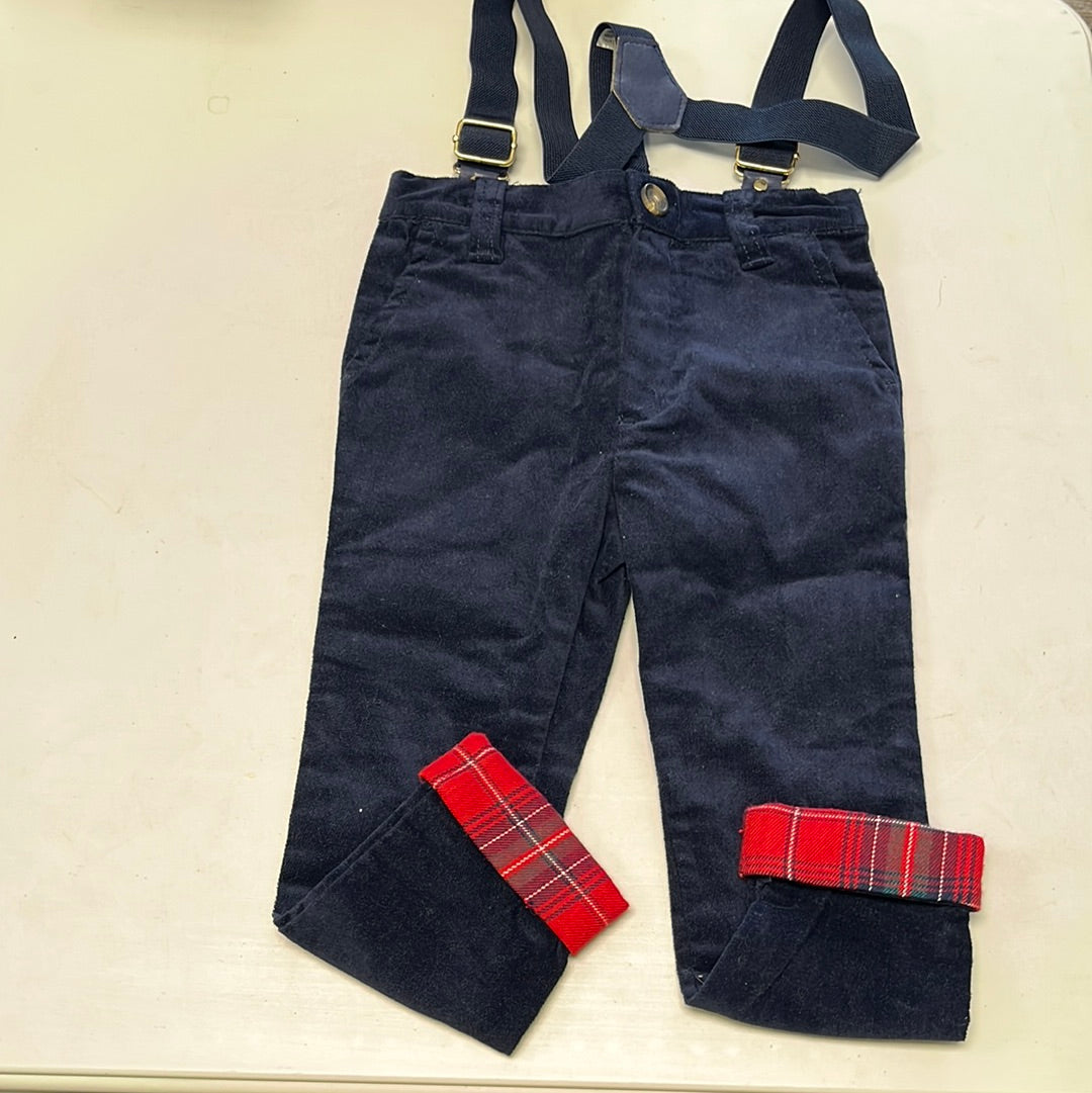 2T Dressy Navy Pants with Suspenders