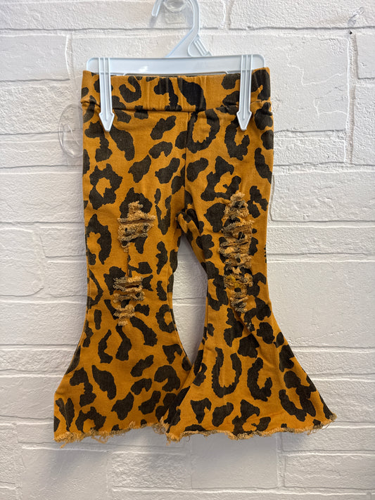 6-12m Leopard Denim Bells