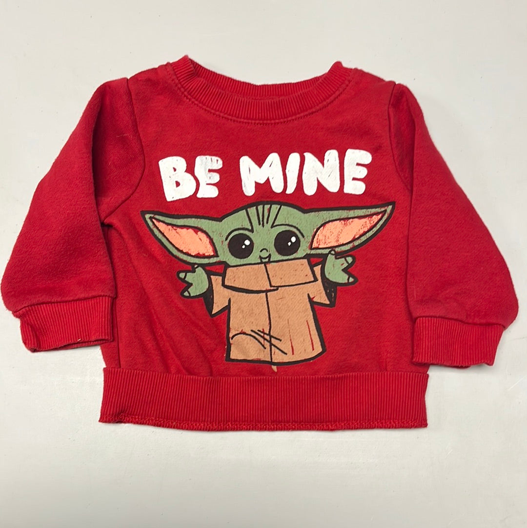 12m Baby Yoda Be Mine Sweatshirt
