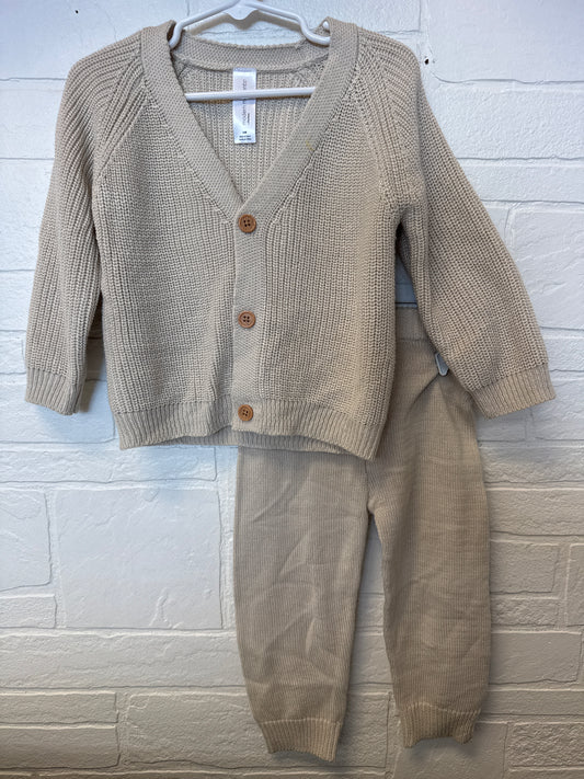 18m Tan Cardigan & Pant Set