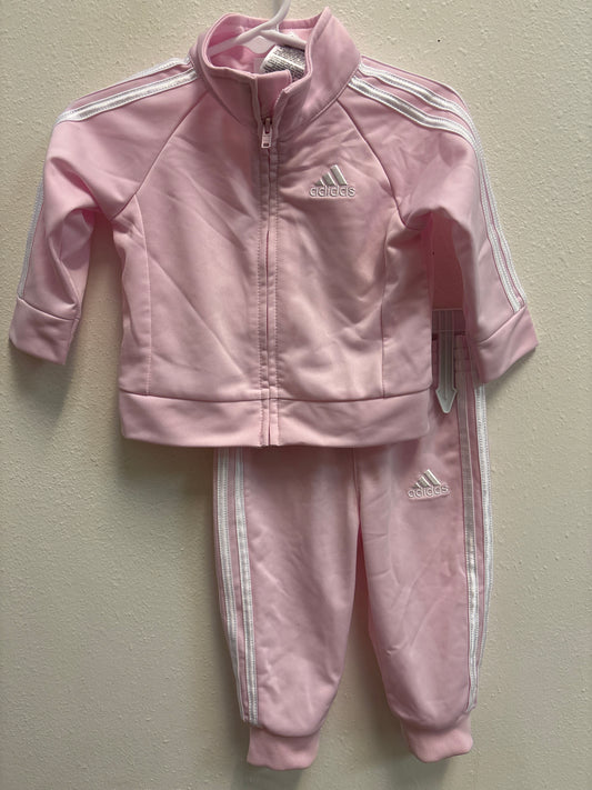 6m White Pink Adidas Outfit