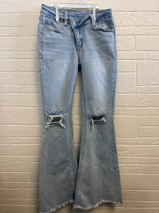 12 Flying Monkey Distressed Flare Jeans