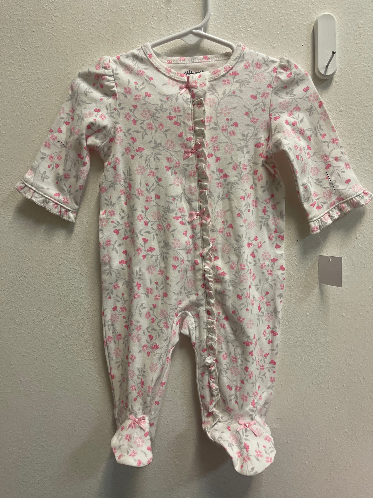 3m NEW Little Me Pink Floral Sleeper