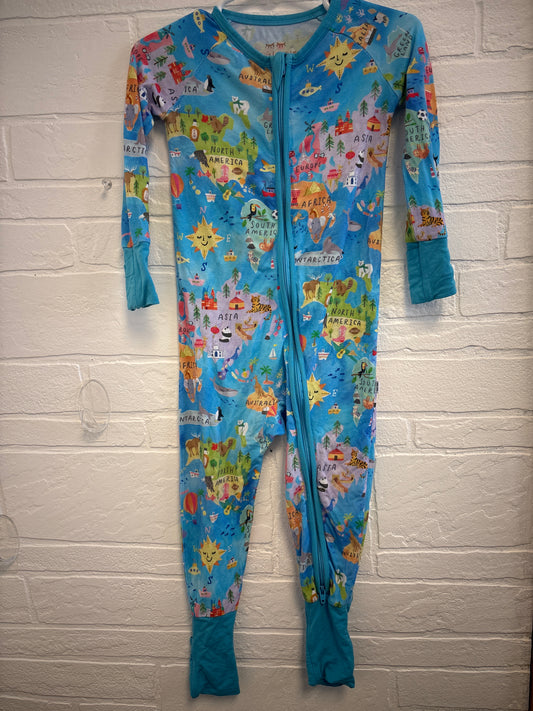 12-18m Little Sleepies Bamboo World Map Pajamas