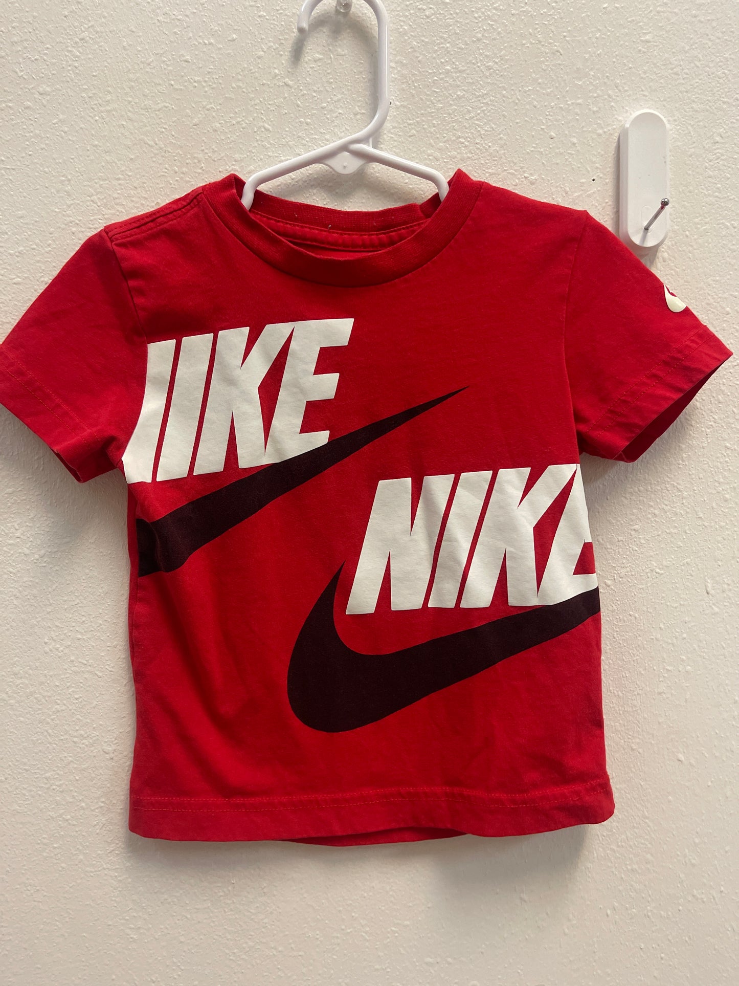 3t Nike Red Double Logo Tee