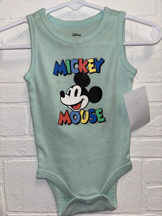 6m Mint-Mickey Mouse Tank Onesie