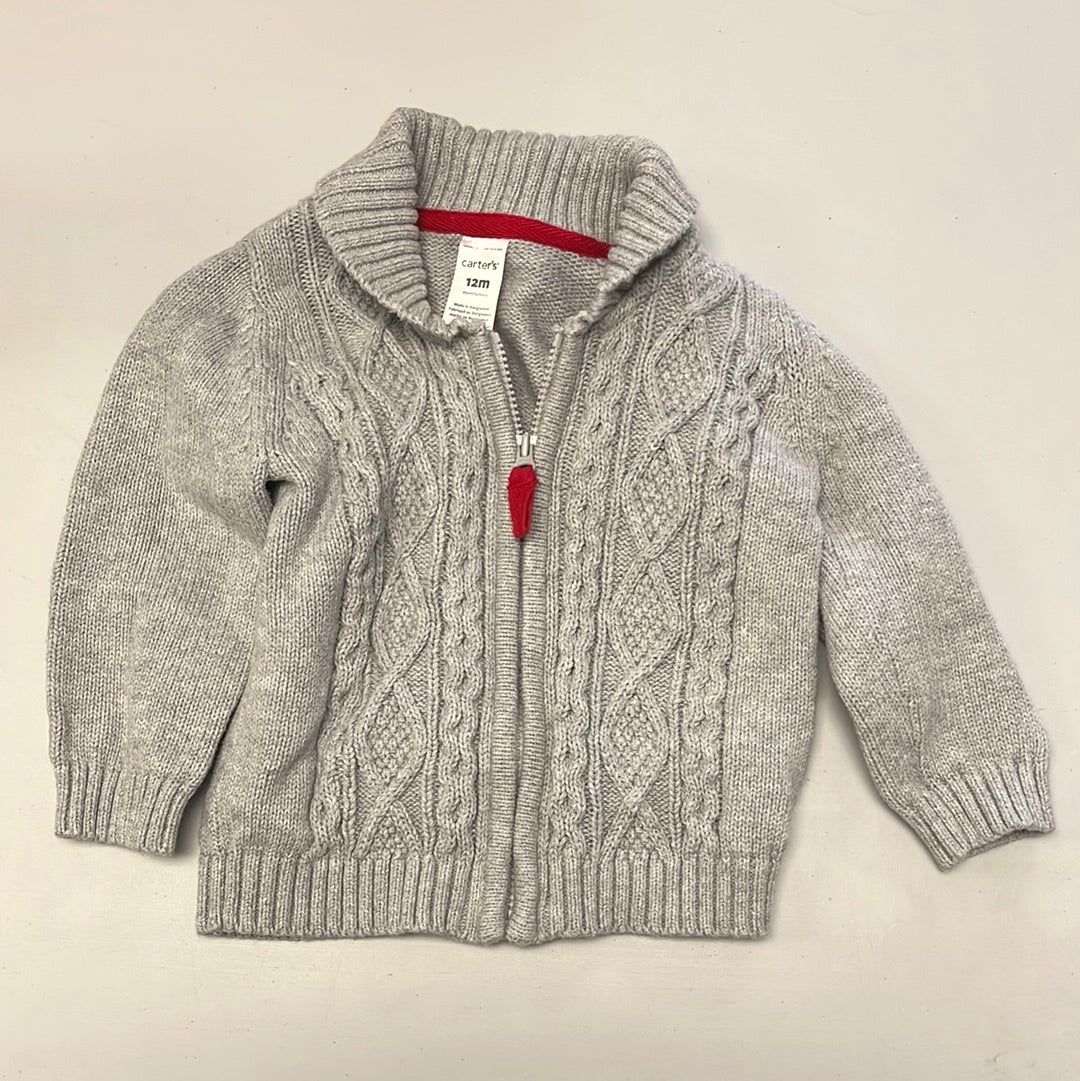 12m Gray Cardigan Sweater