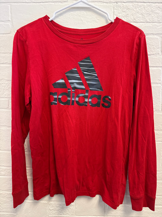 L(14/16) Adidas Red/Black Longsleeve